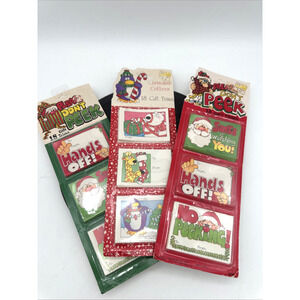 Lot Of 3 Vintage Eureka Christmas Gift Trims Please Don't Peek Tags